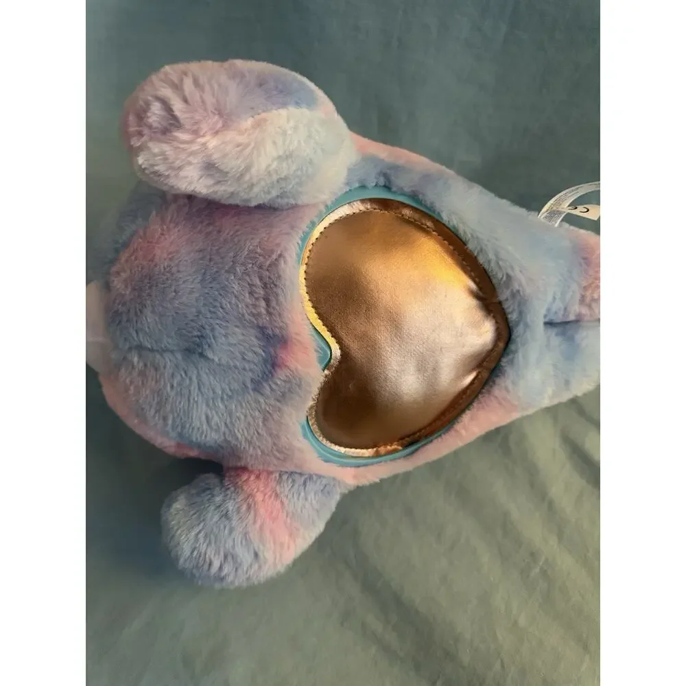 Baby Harp Seal Unicorn Plush Multicolor Pastel Gold Heart Big Eyes